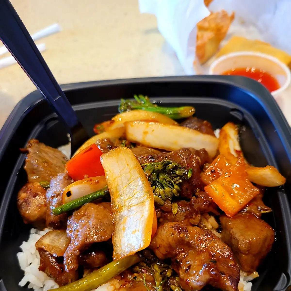 Peper Steak Bowl with White Rice