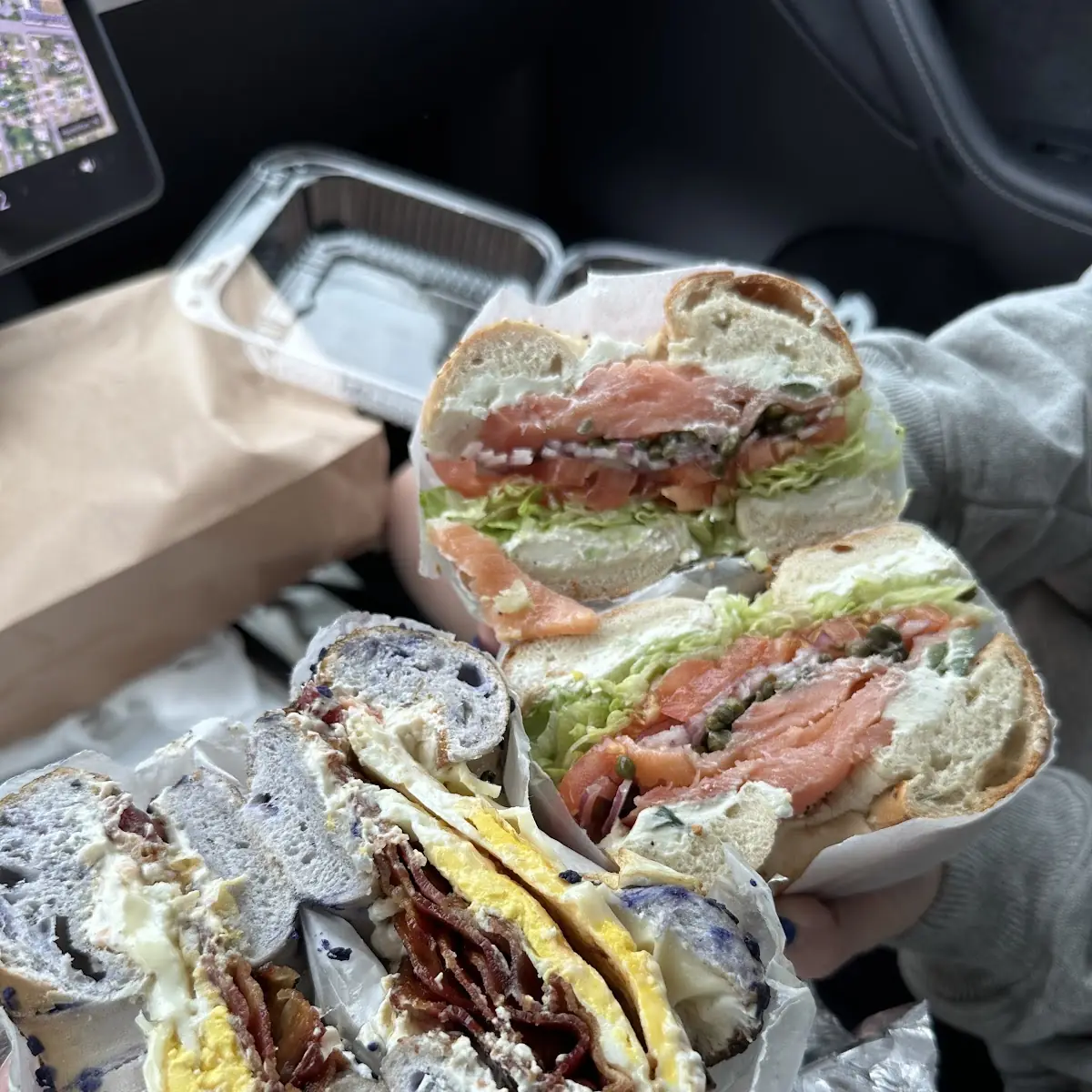 Lox and Scallion Cream Cheese on Everything Bagel