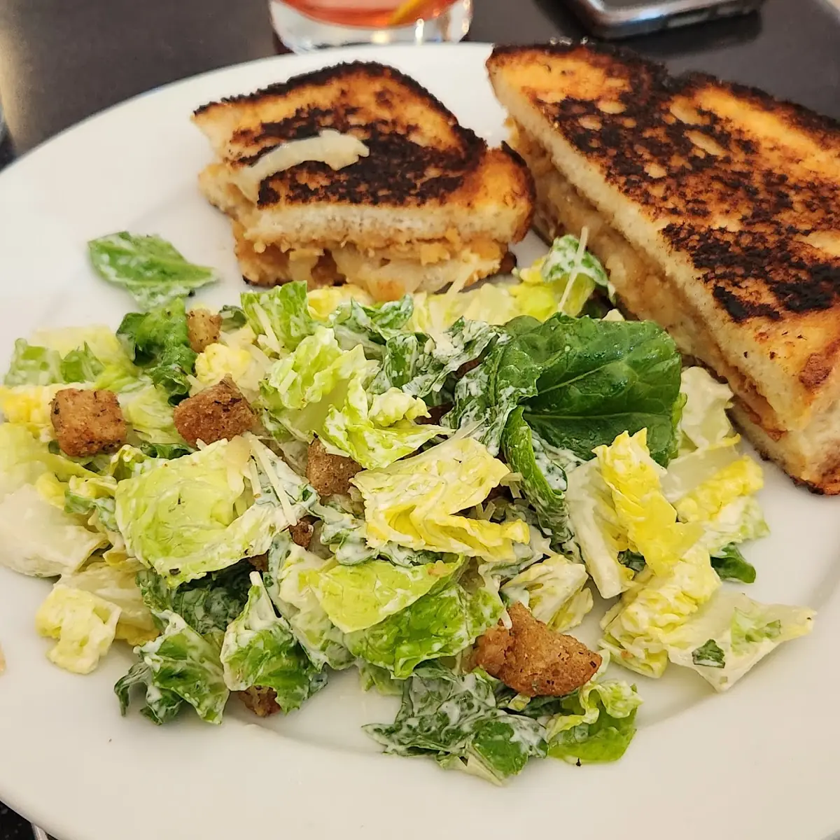 Grilled Cheese with Bacon with Caesar Salad