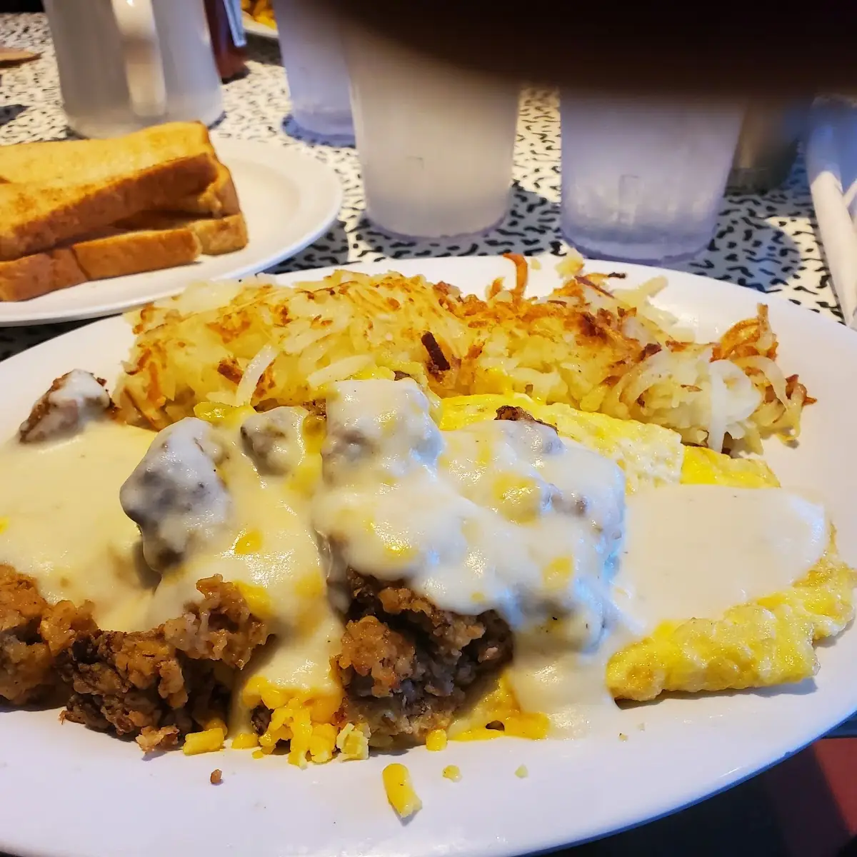 Chicken Fried Steak Omelette