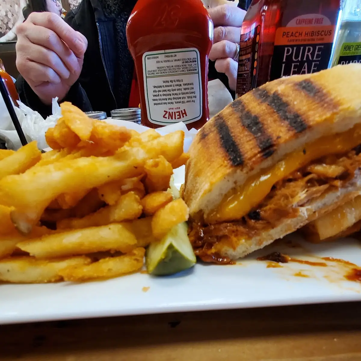 Pulled Pork Panini with Fries