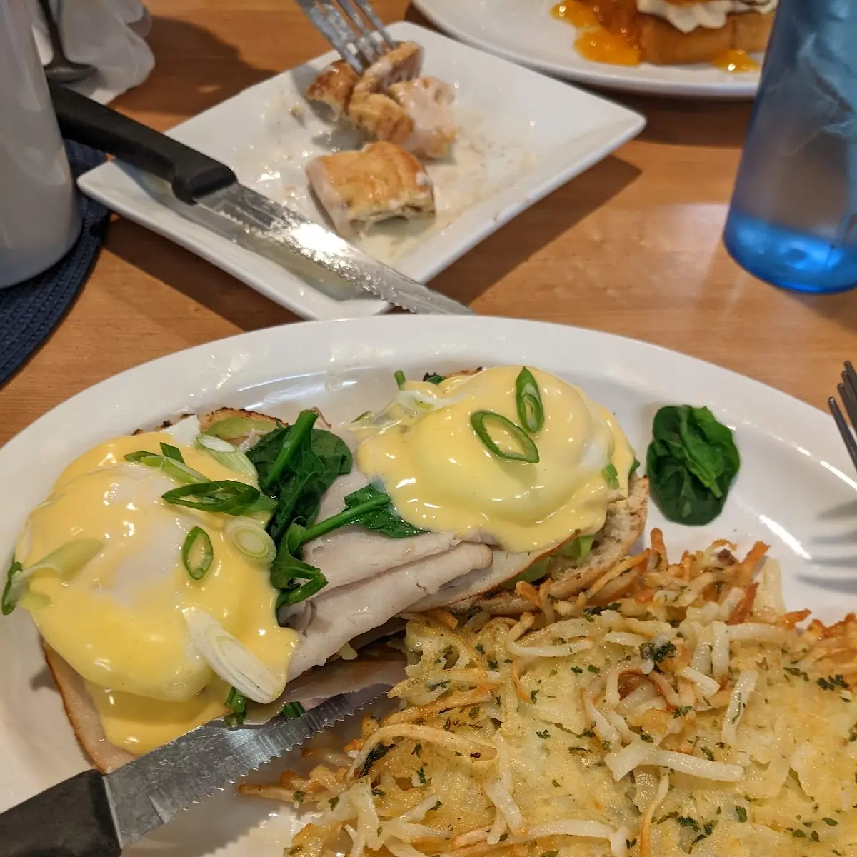 Turkey Avocado and Spinach Eggs Benedict
