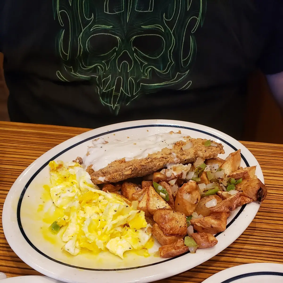 Chicken Fried Steak and Eggs and Potatoes