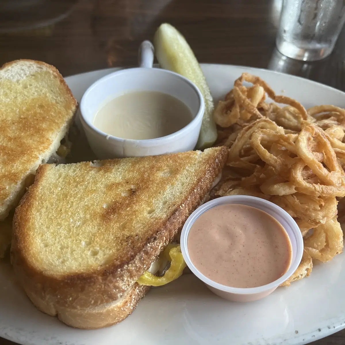 Philly Panini with Crispy Onion Rings
