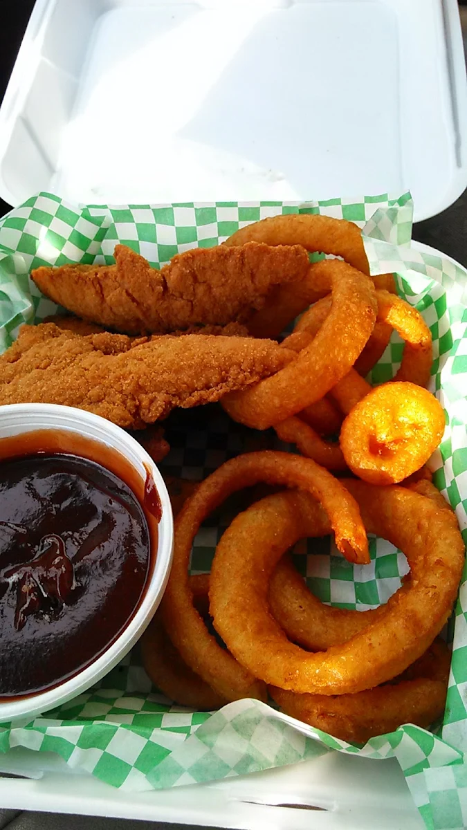 Chicken Strips and Onion Rings