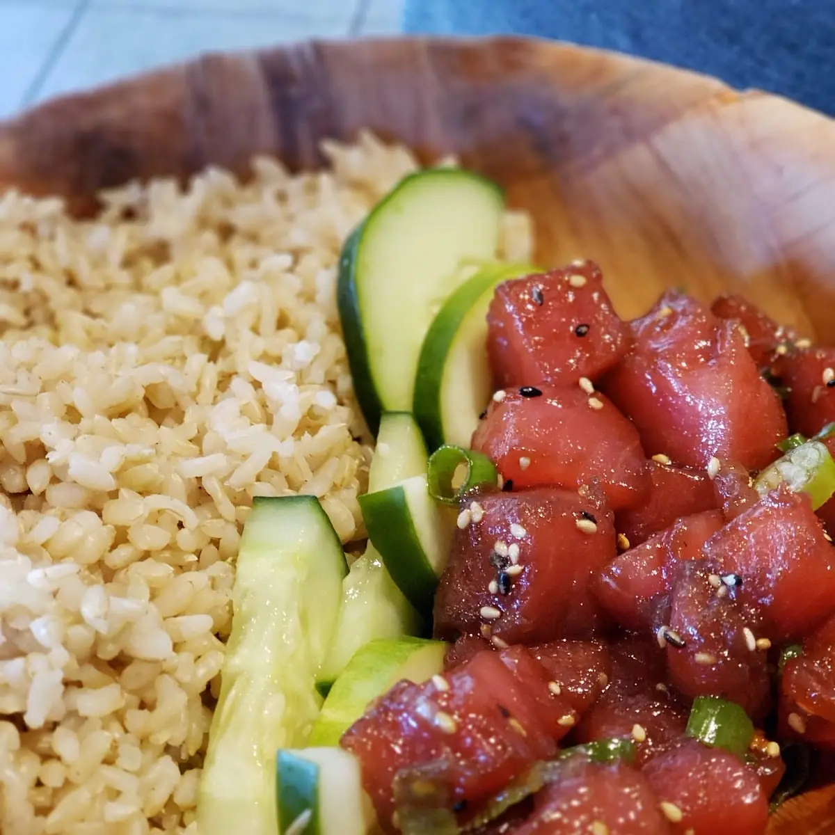 Poke Bowl with White Rice