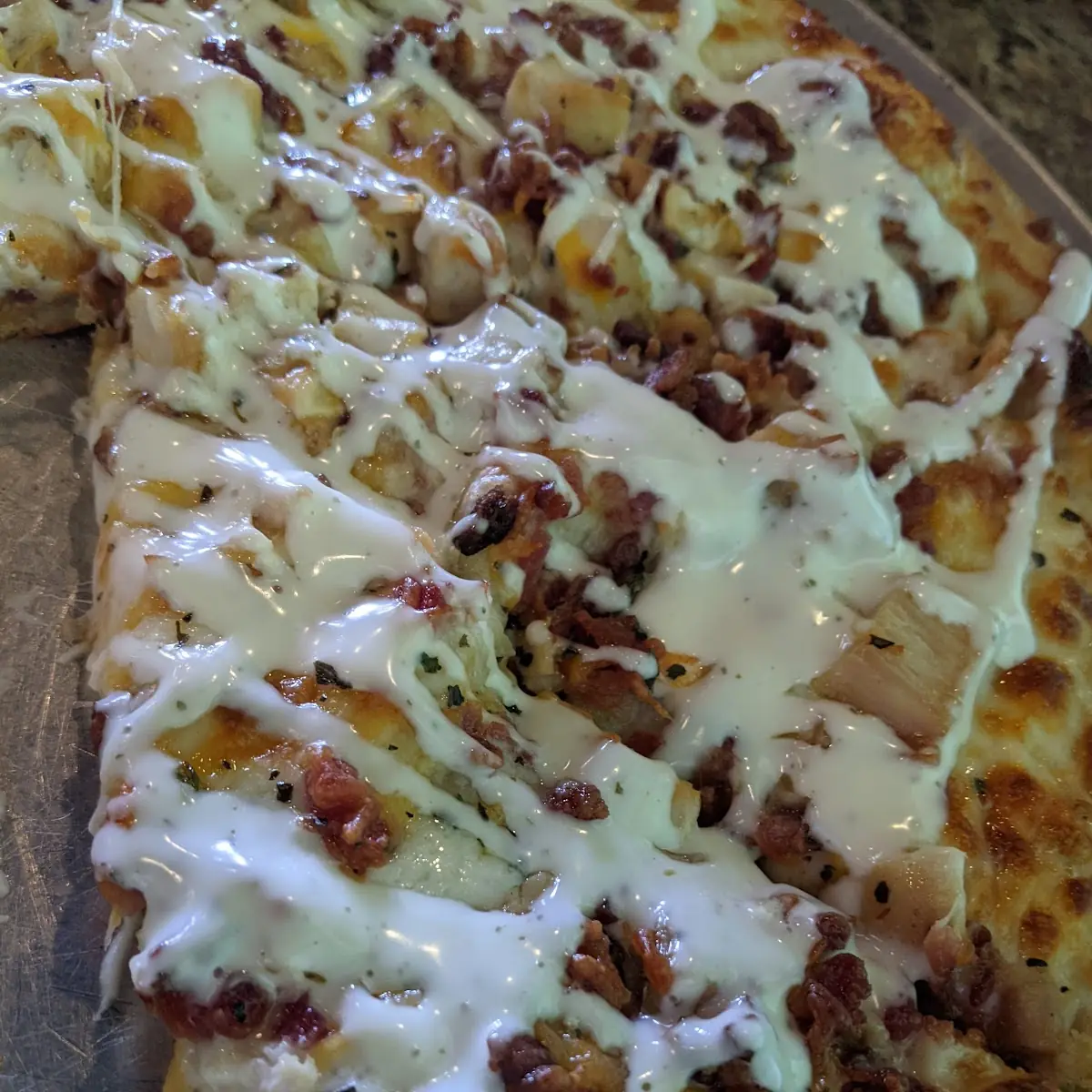 Chicken Bacon Ranch Pizza
