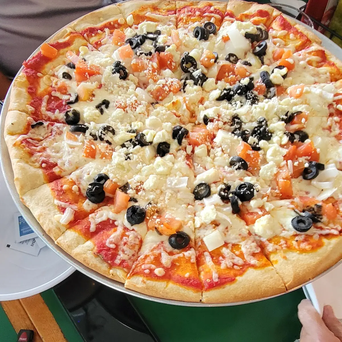 Greek Pizza, Average Joes Sports Bar