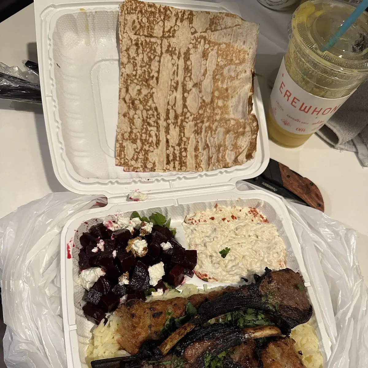 Grilled Chicken Shish Kebab Rice Platter
