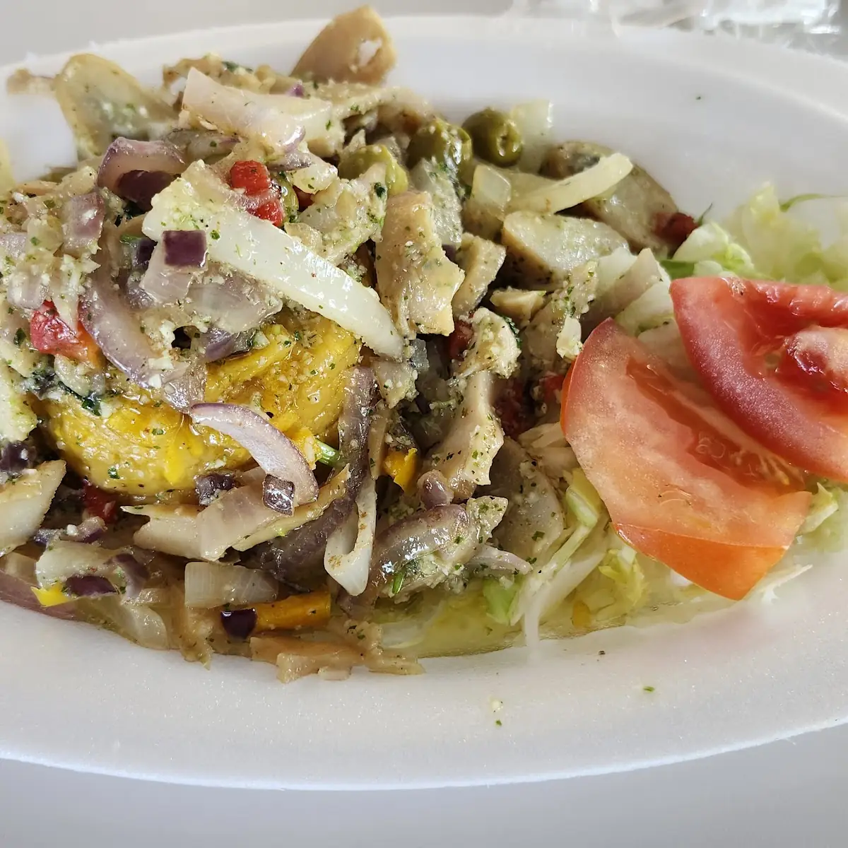 Conch in Garlic Sauce with Mofongo
