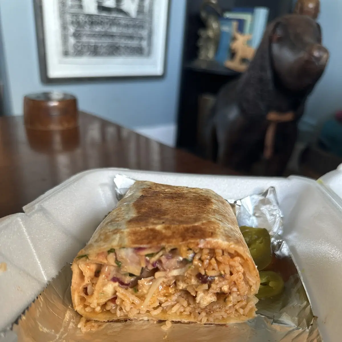 Crispy Cajun Chicken Burrito