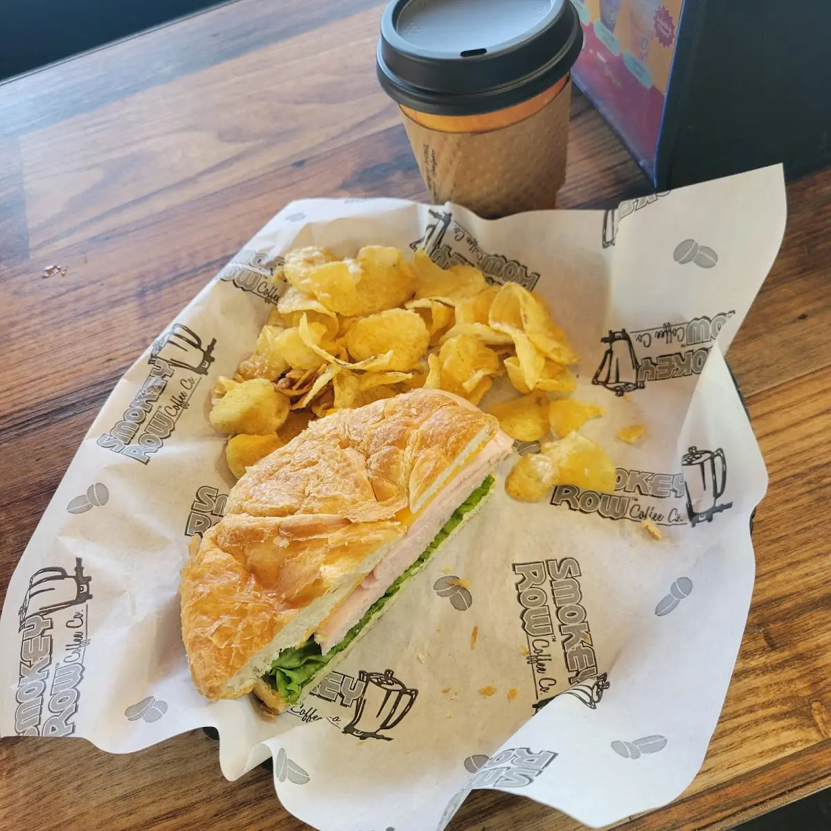 Turkey and Cheese Croissant Sandwich