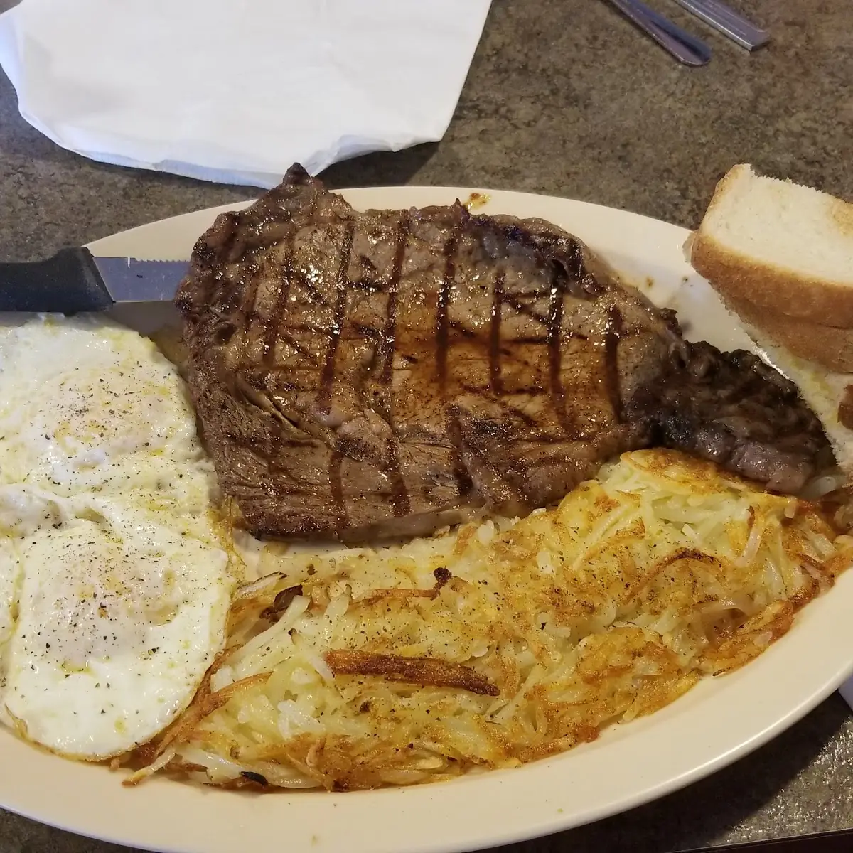 Rib-Eye Steak and Eggs