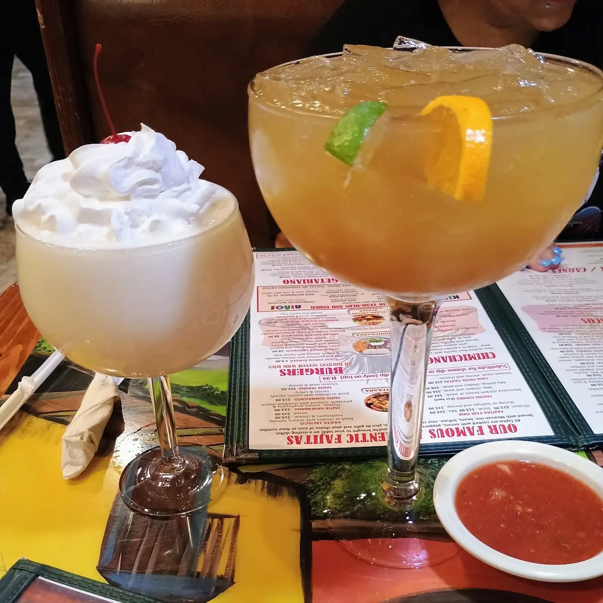 Pina Colada and Texas Margarita