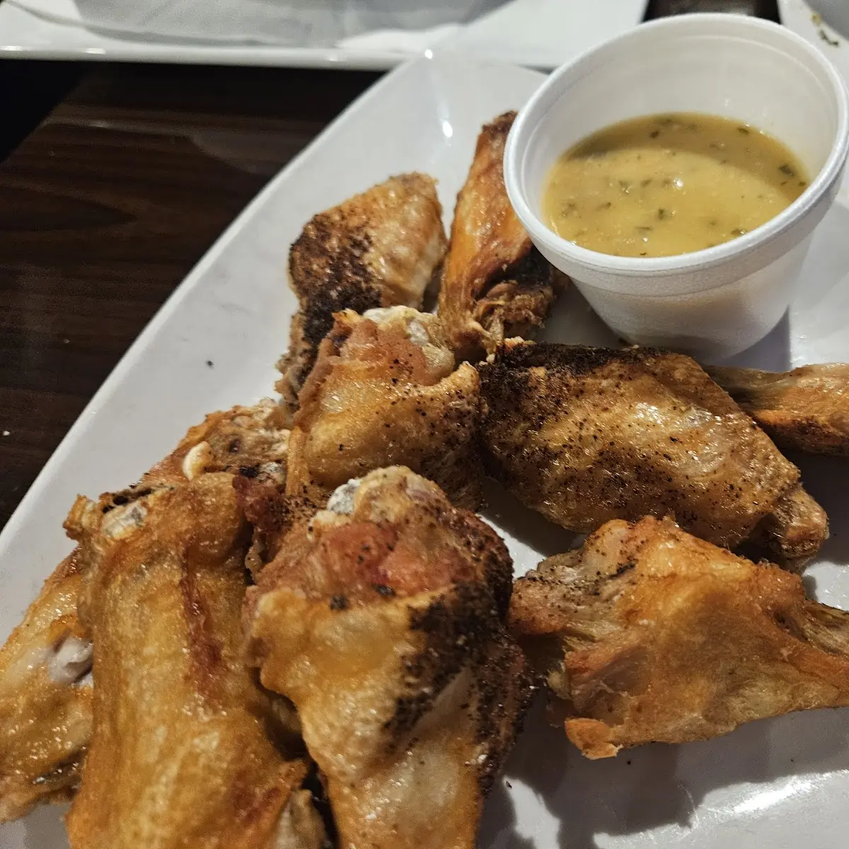 Coal Fired Peruvian Wings with Aji Verde Sauce
