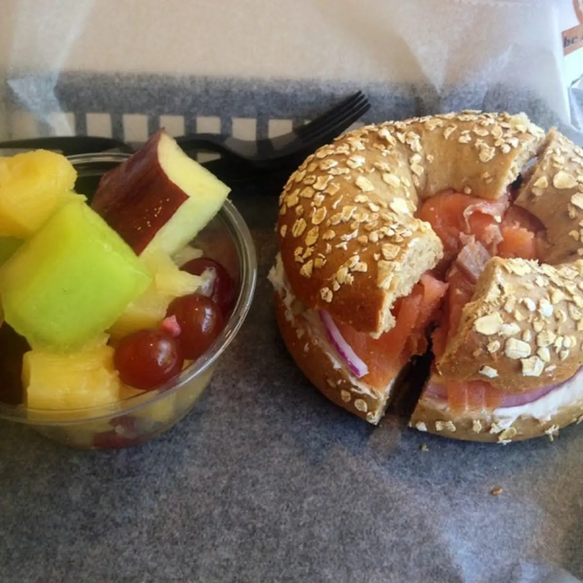 Kid's Melted Cheese Bagel