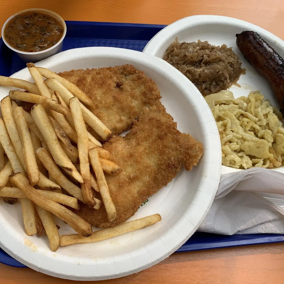 Bratwurst and Schnitzel