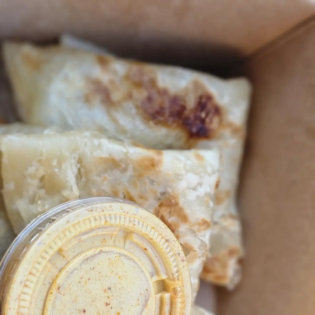 Flaky Roti with Curry Sauce