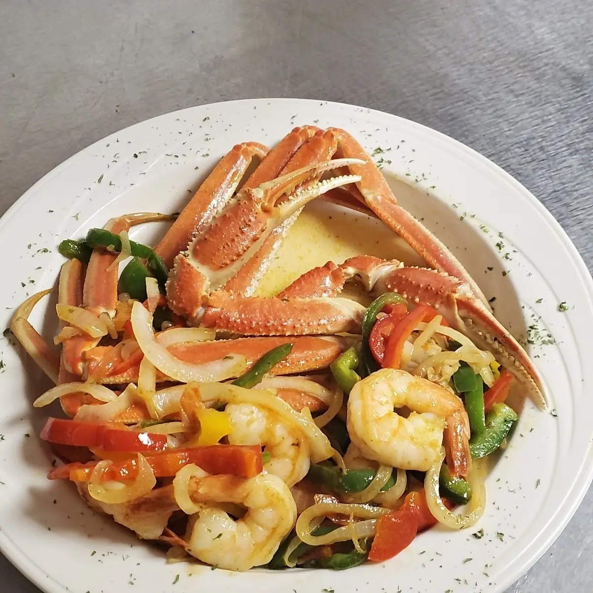 Sauteed Shrimp and Crab Legs