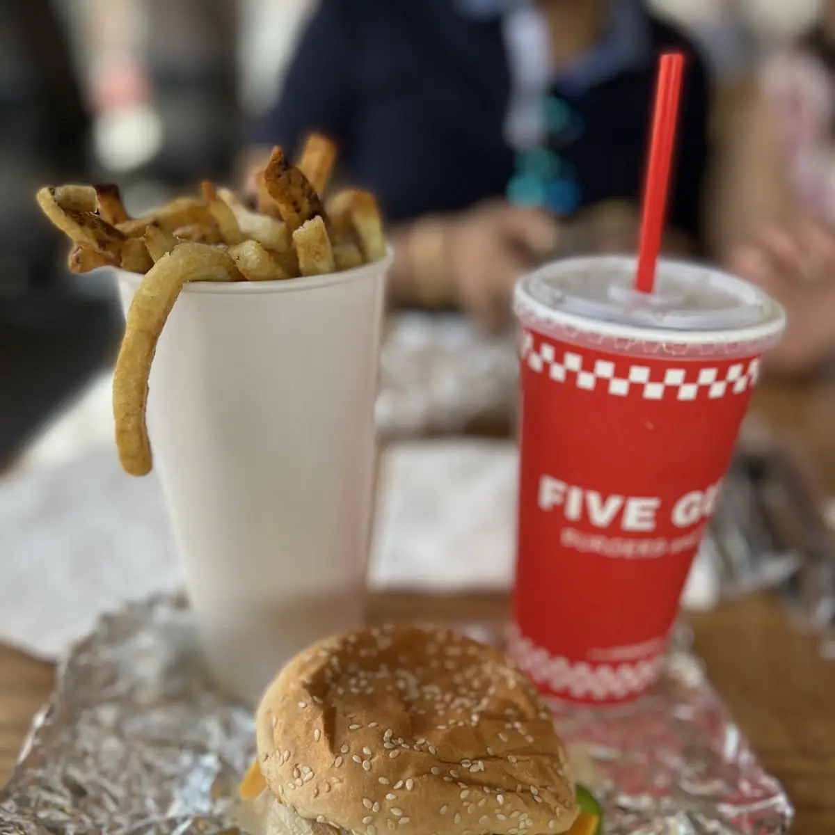 French Fries and Veggie Burger