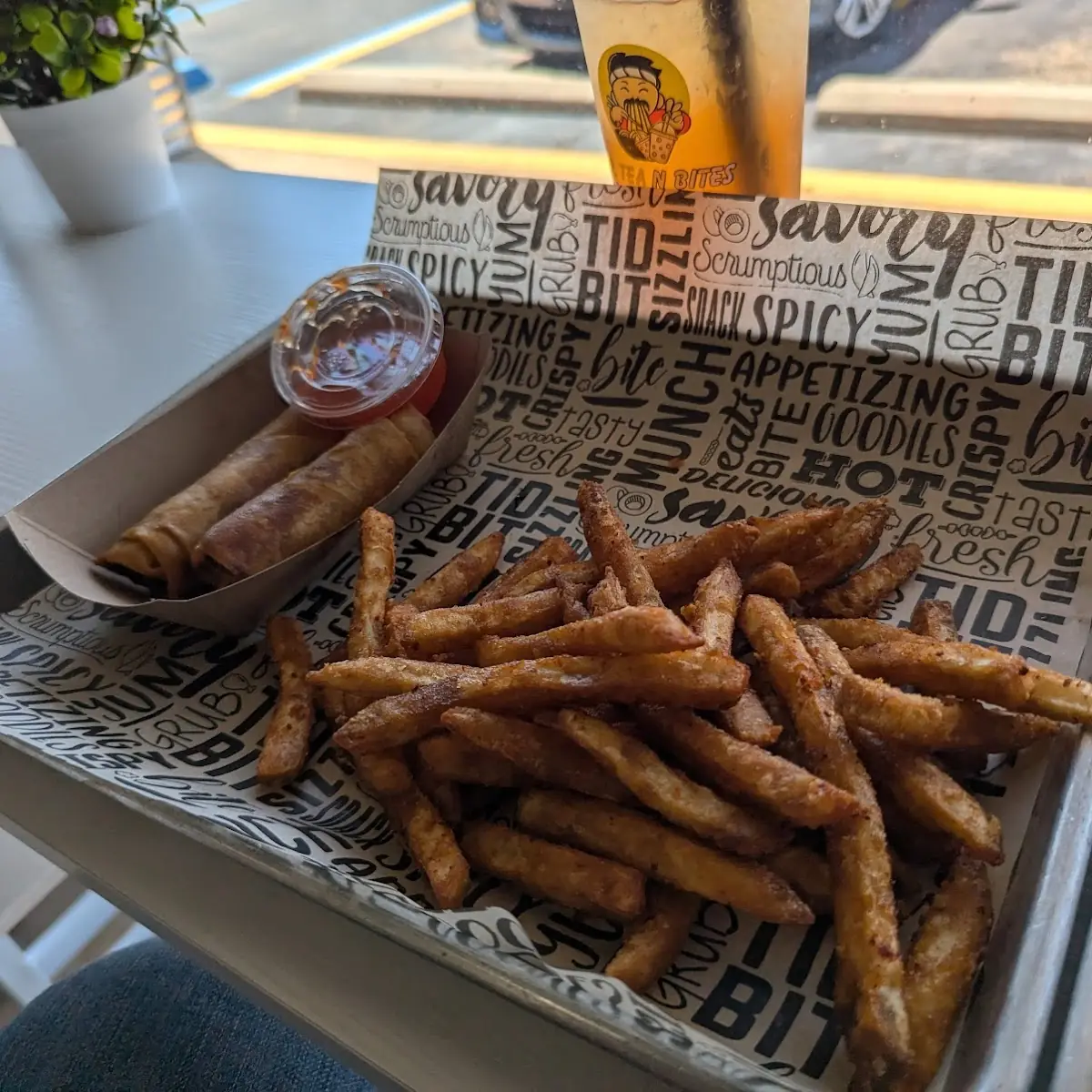 Cajun Fries and Vietnamese Eggrolls
