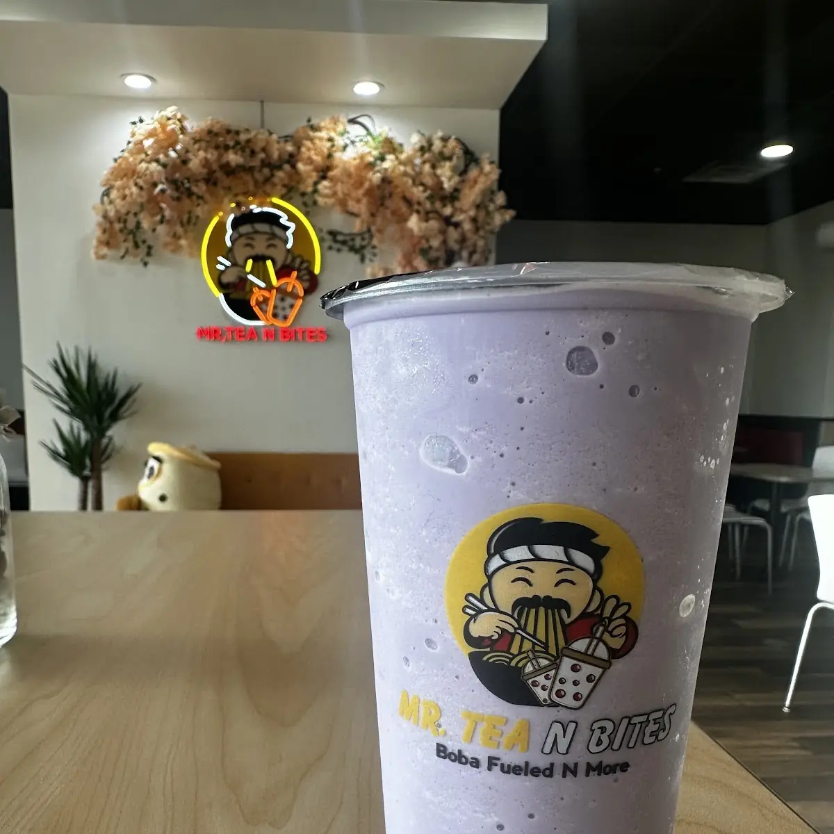 Taro Slush with Brown Sugar Boba