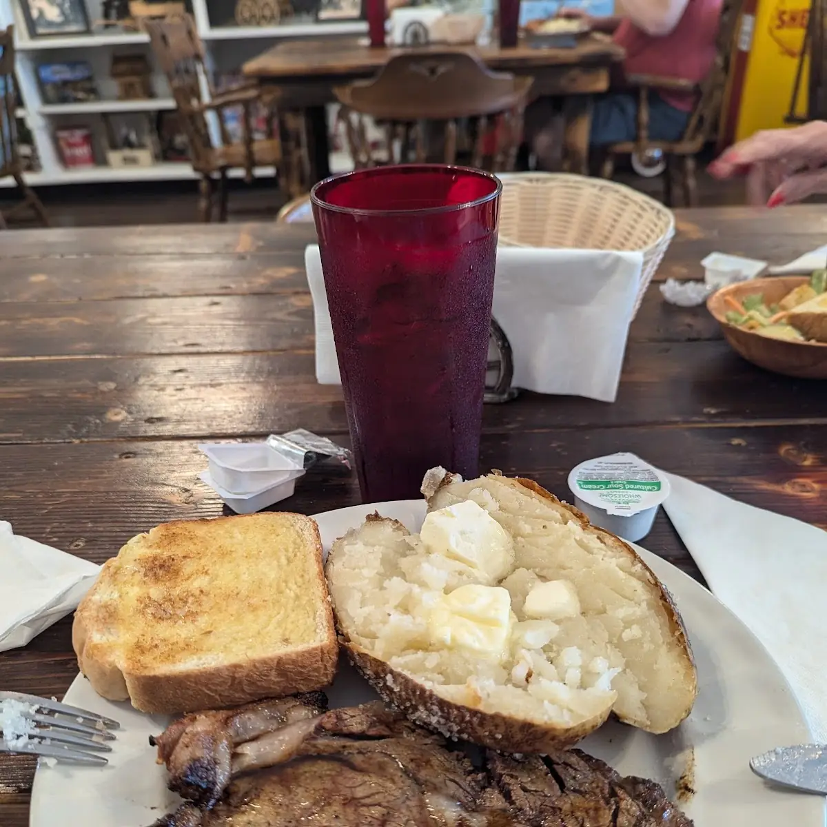 Rib Eye Steak and Bake Potato Salad