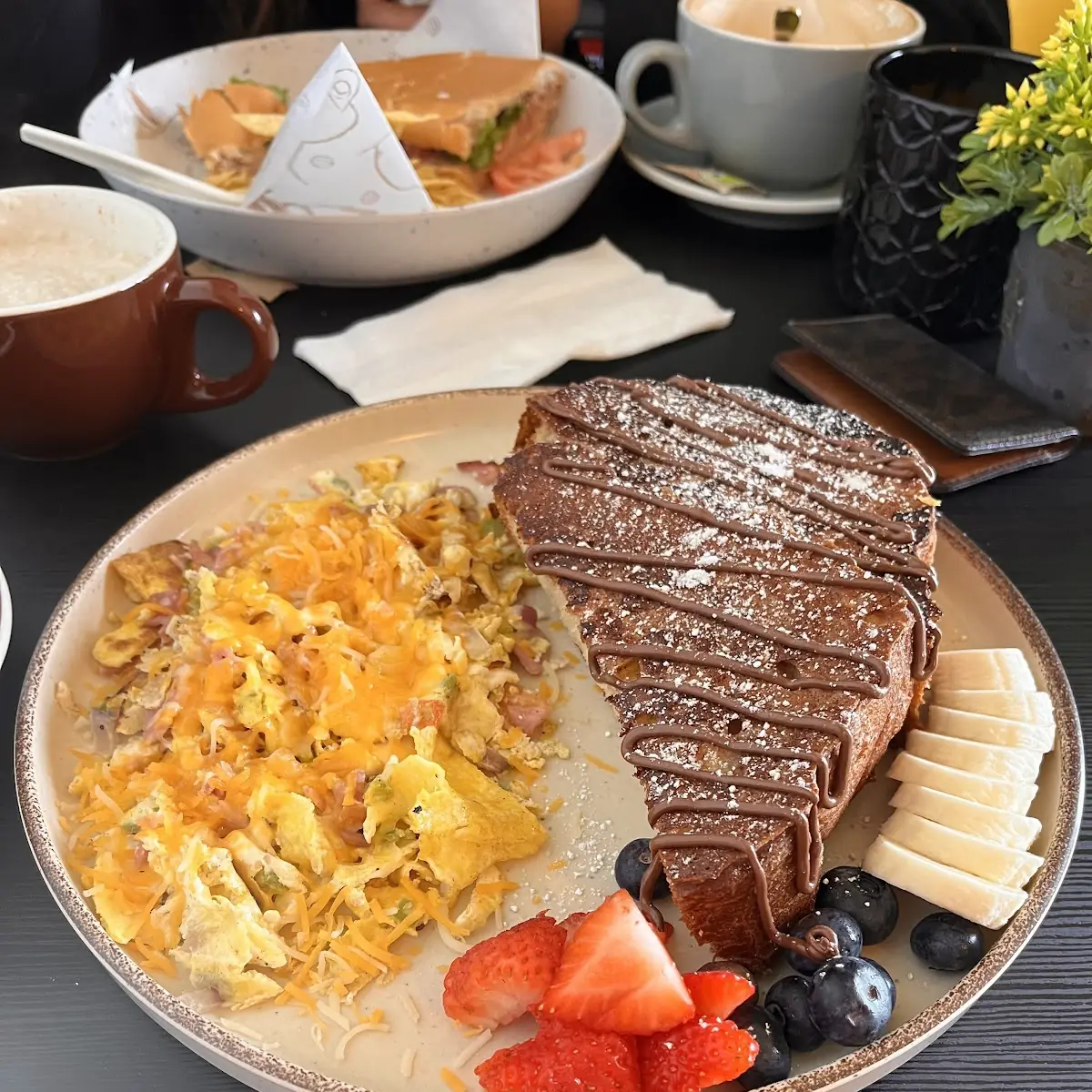 French Toast and Scrambled Eggs