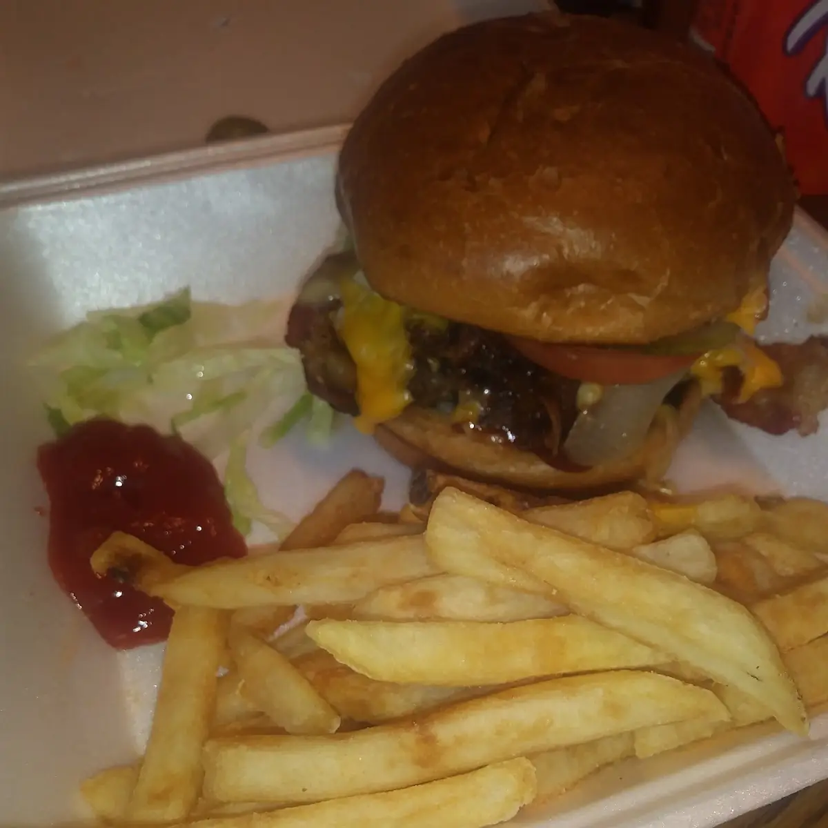 Bacon Cheeseburger and Fries