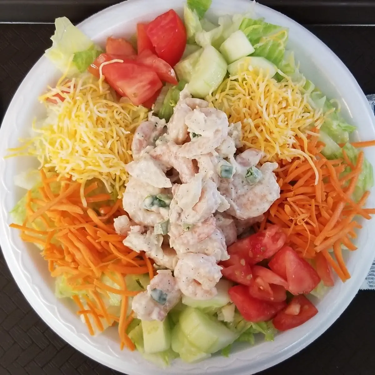 Bed of Greens with Seafood Salad