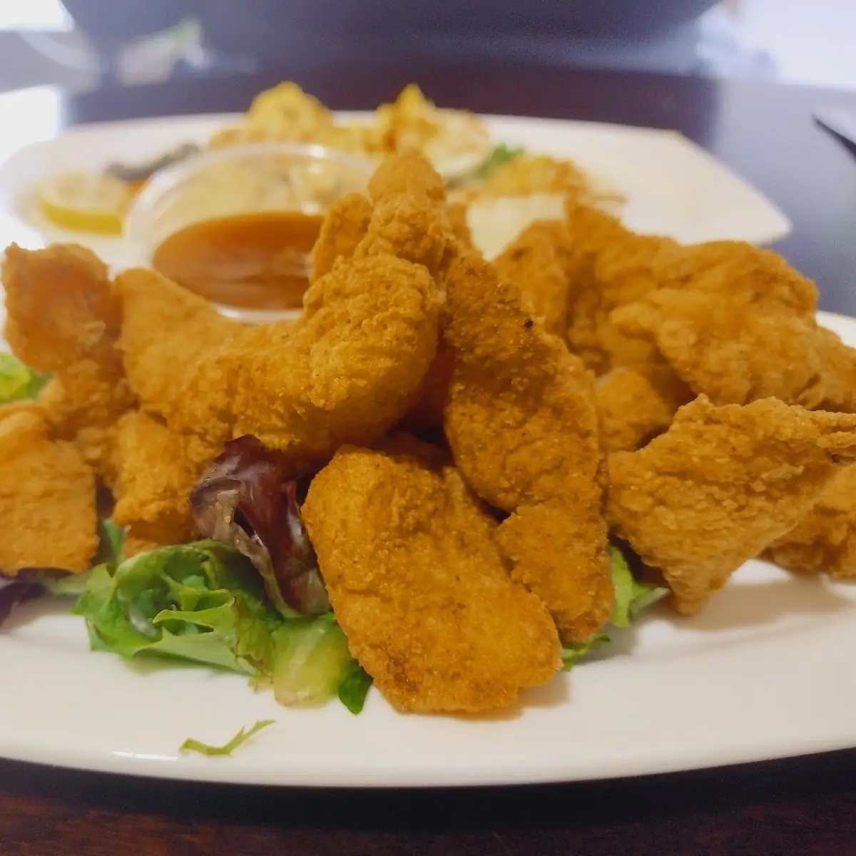 Catfish Nuggets with a Spicy & Sweet Sauce