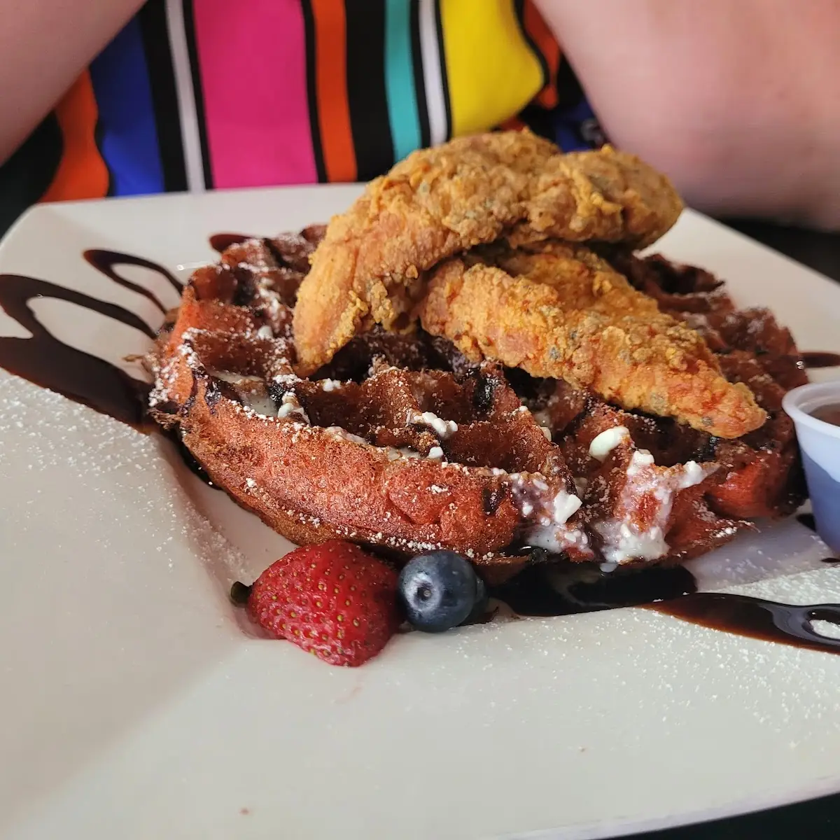 Red Velvet Chicken and Waffles