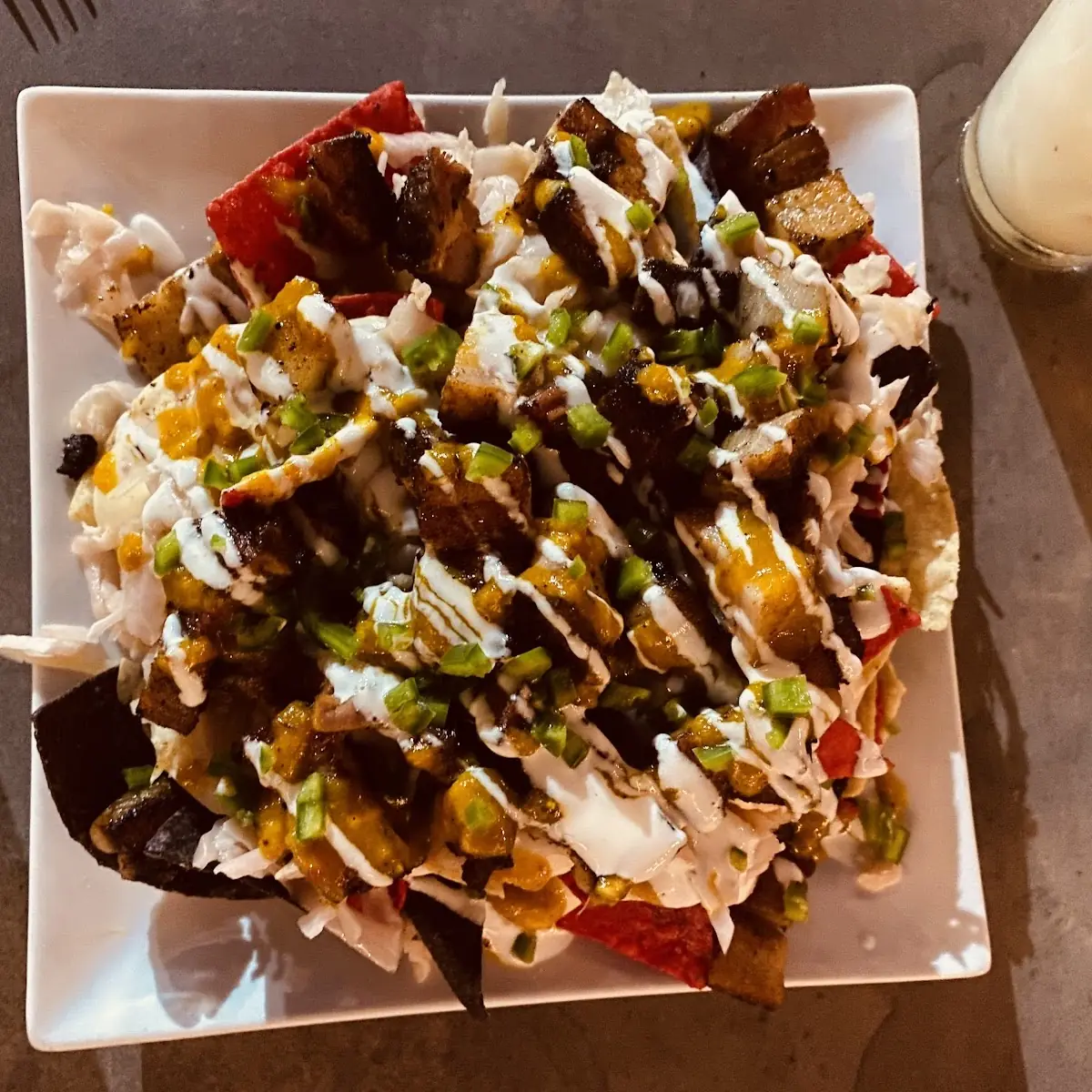 Jerk Pork Belly Nachos