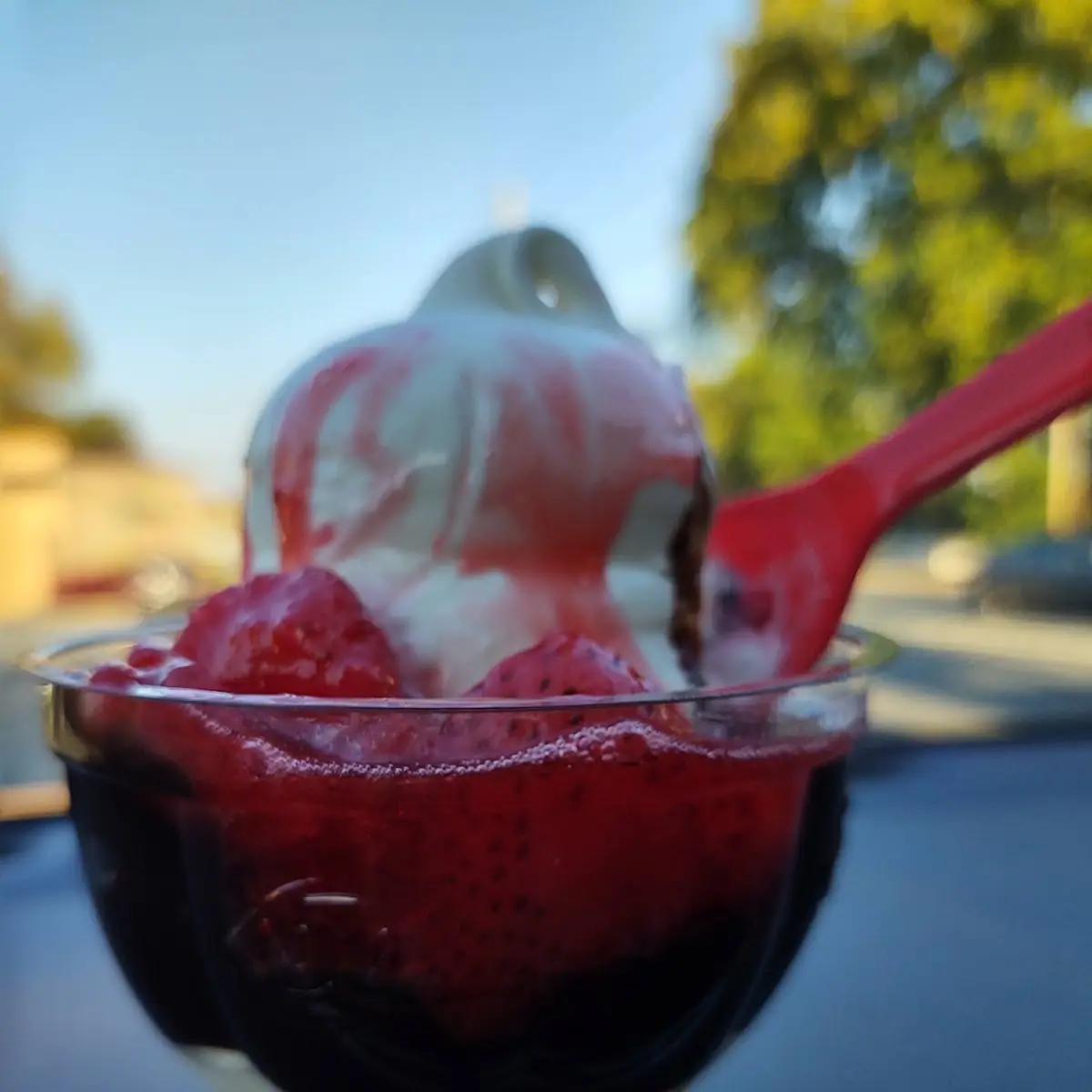 Hot Fudge Sundae with Strawberries