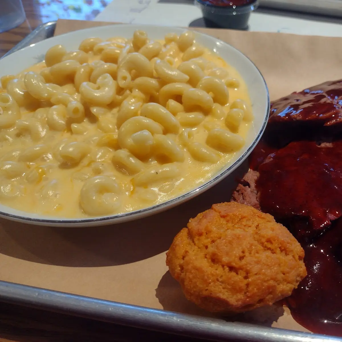 Brisket with Mac and Cheese
