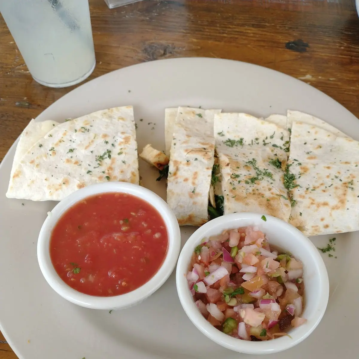 Spinach Mushroom Quesadilla