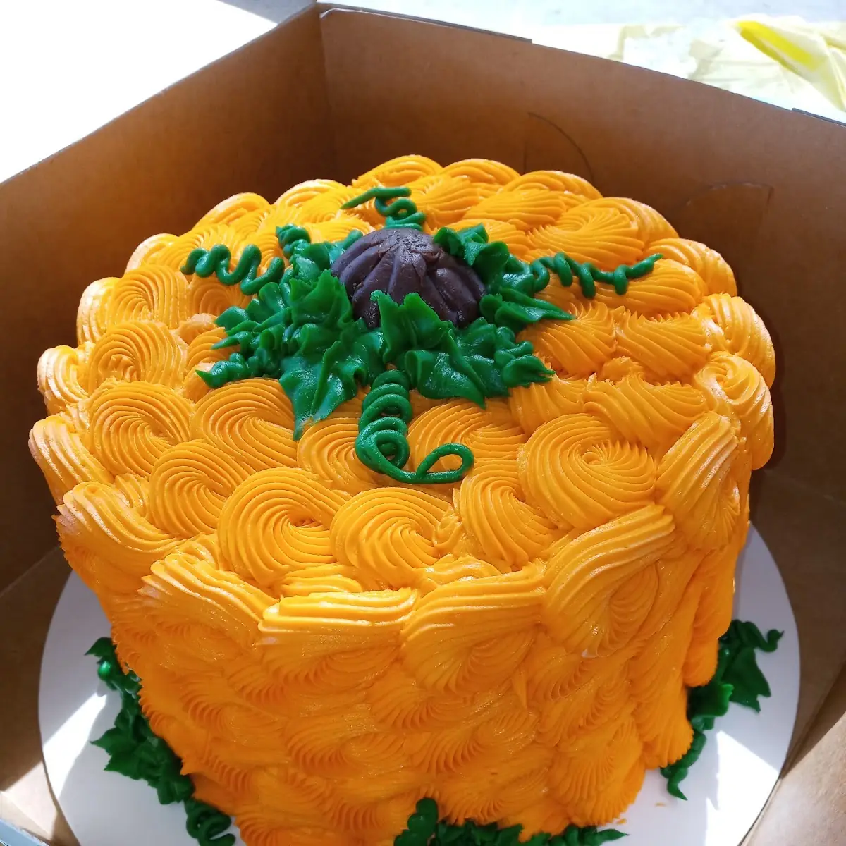 Marble 3 Layer Cake with Buttercream Icing