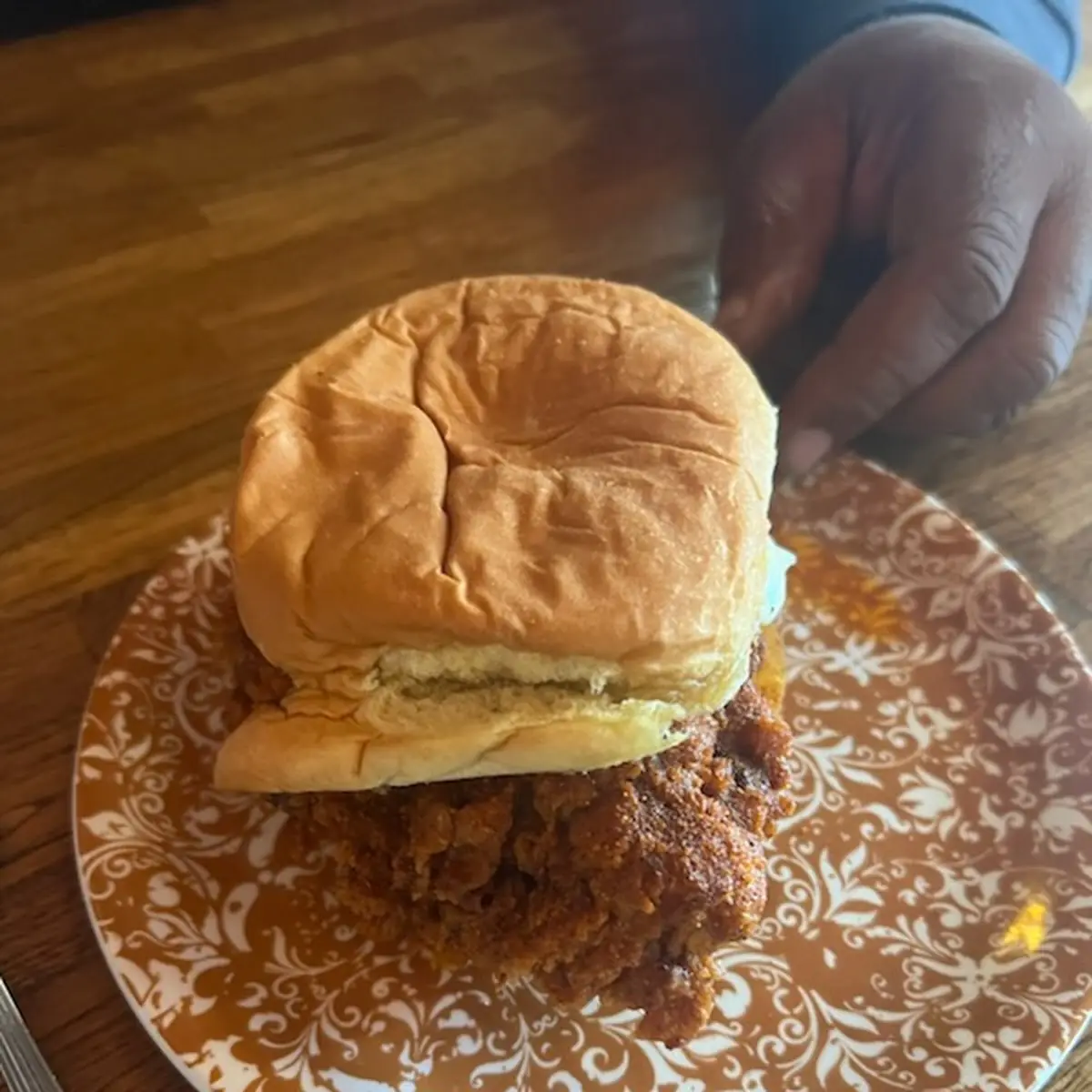 Fried Portabella Sandwich Plate
