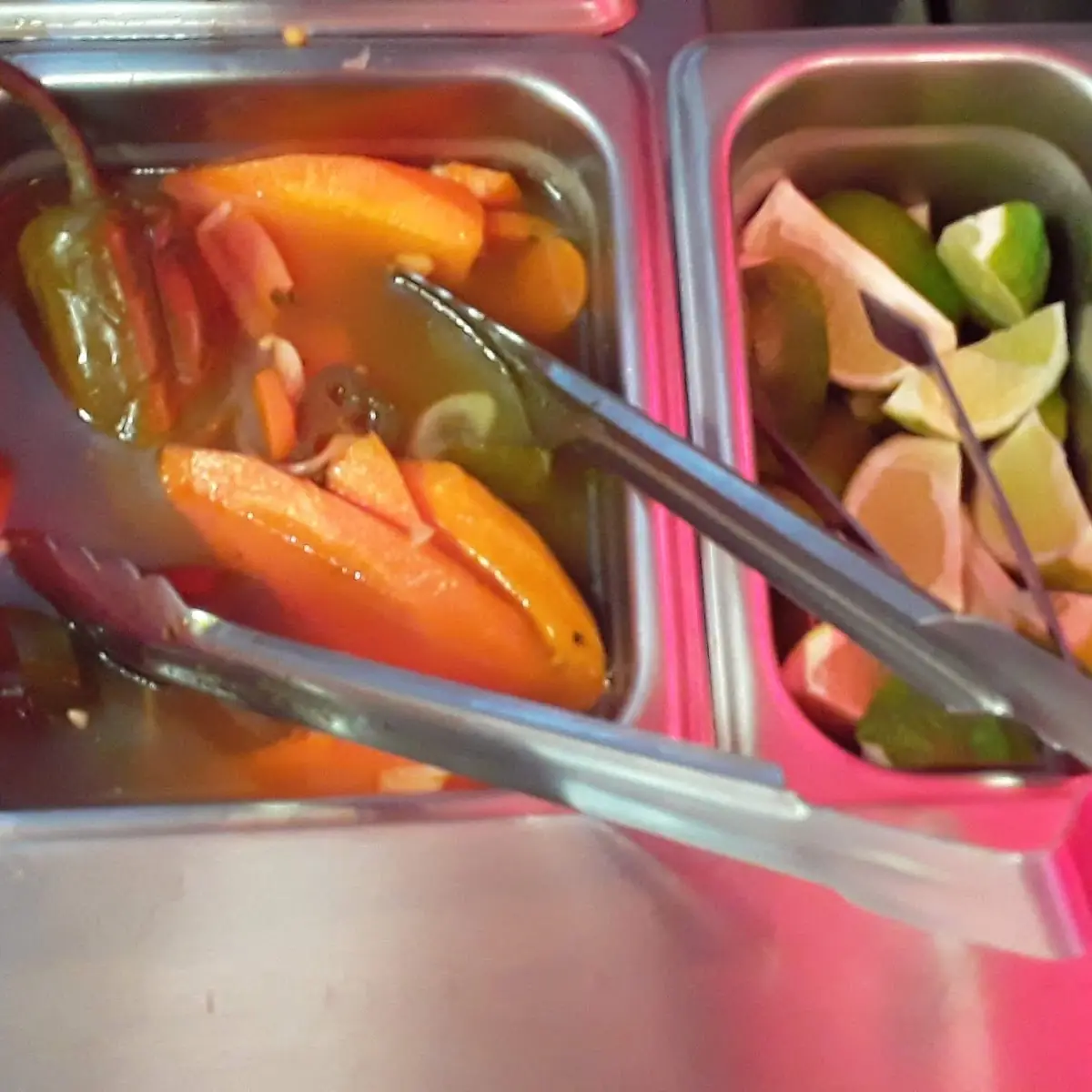 Pickled Jalapenos and Lime Wedges