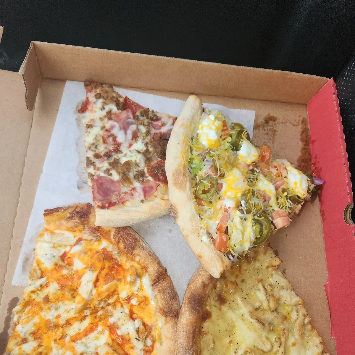 Buffalo Chicken Taco Meatlovers Alfredo Pizza
