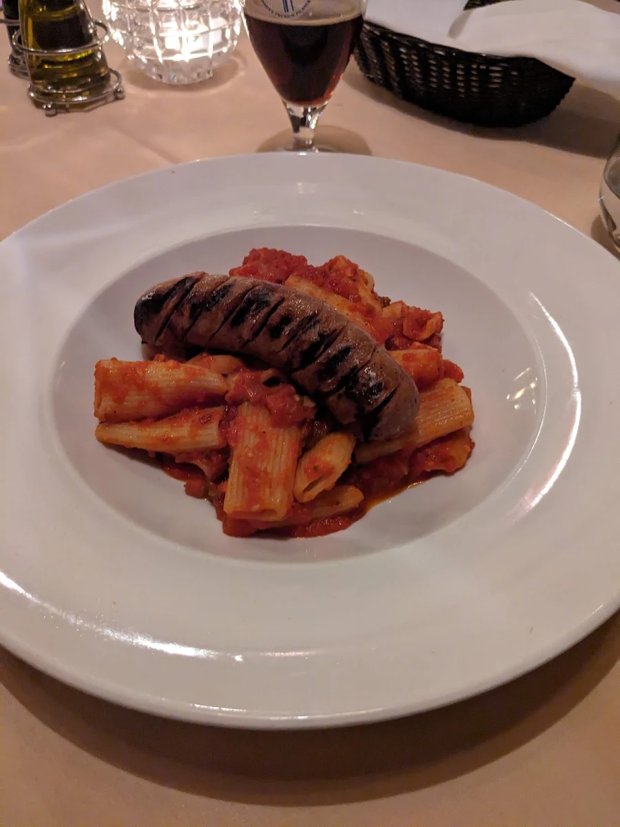 Fresh Rigatoni Arrabbiata with Italian Sausage, La Toscana