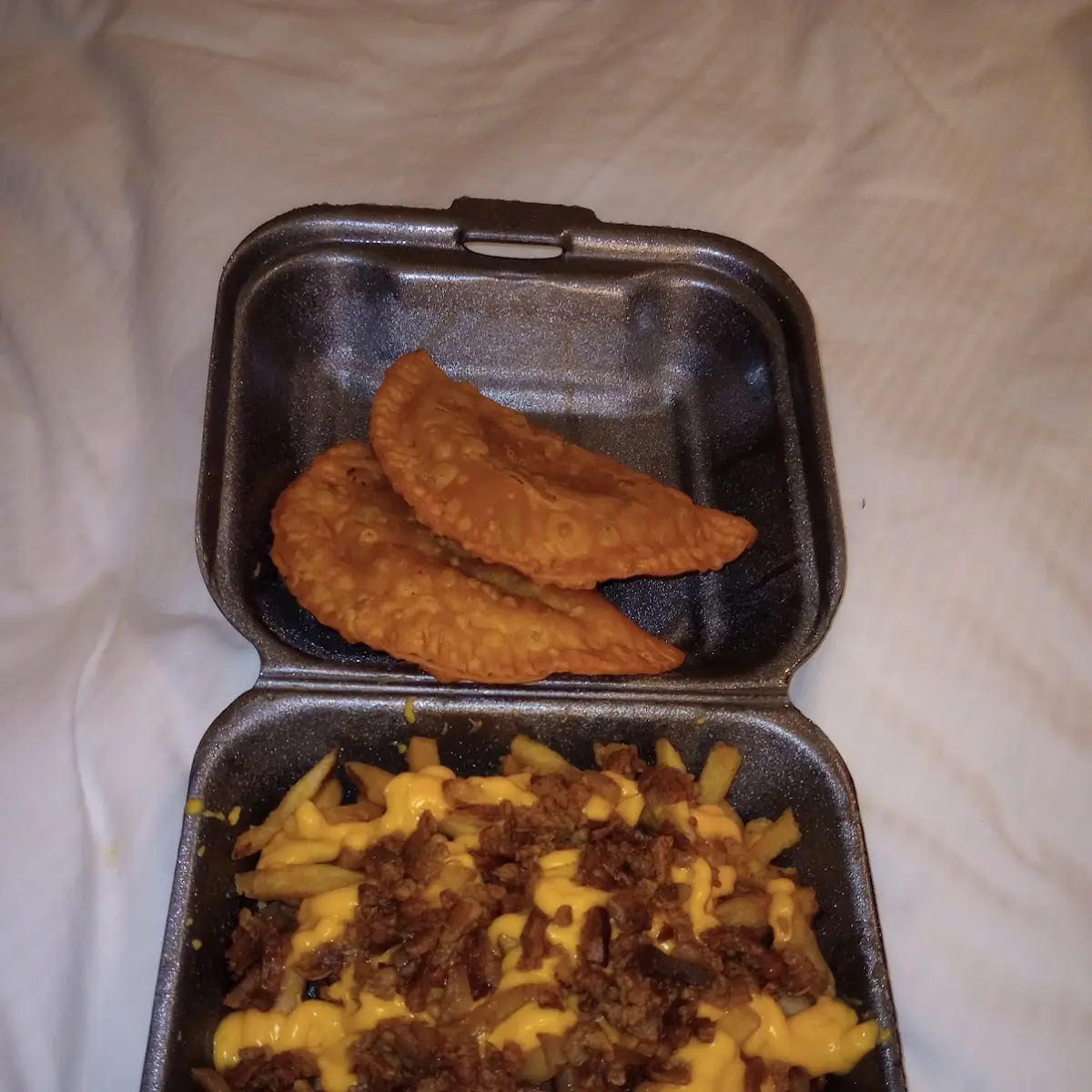 Beef Empanadas and Loaded Fries