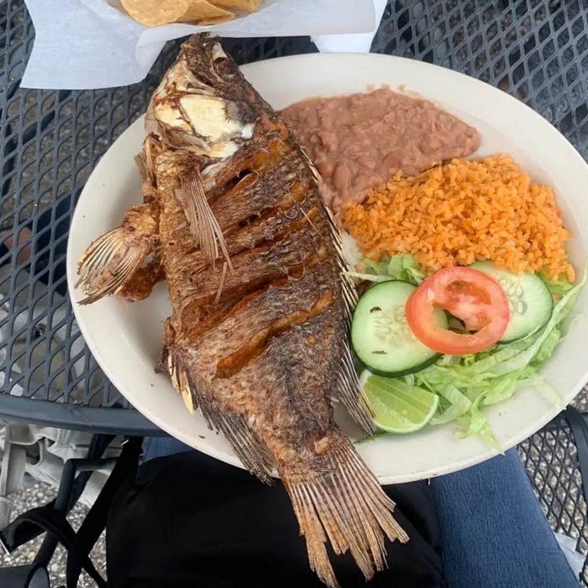 Platillo De Mojarra Frita Fried Tilapia Plate