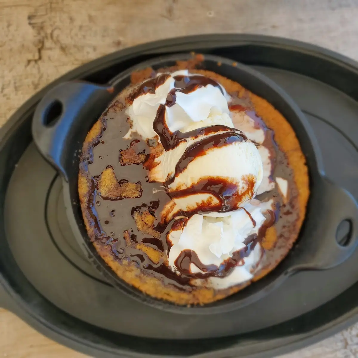 Chocolate Cookie Pie with Ice Cream