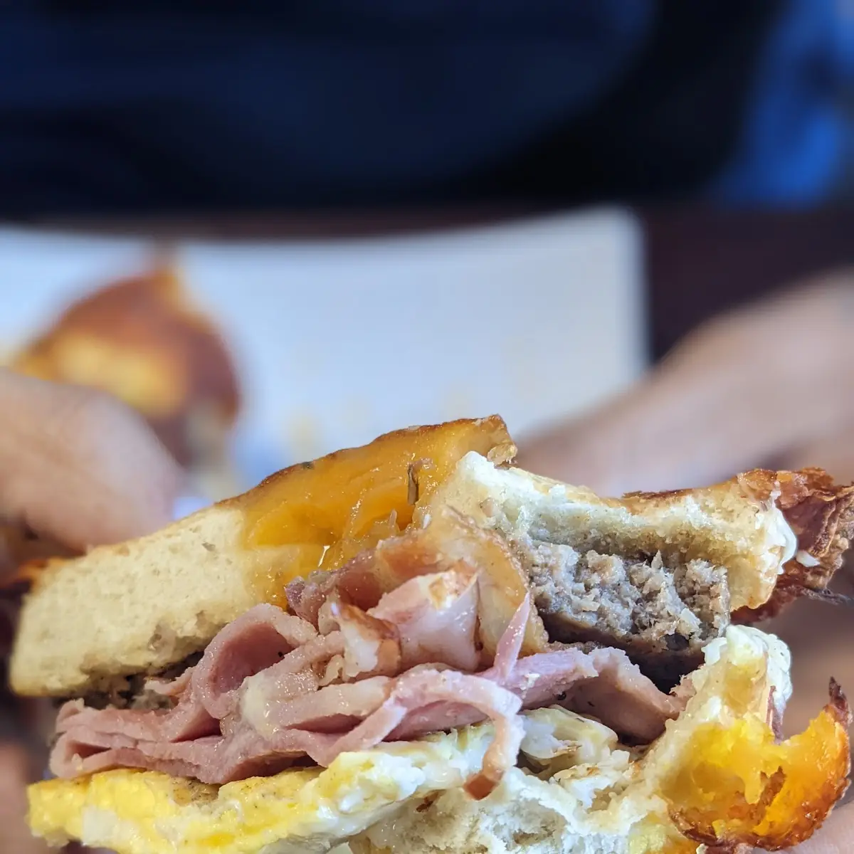 Steak Bacon Egg and Cheese Bagels
