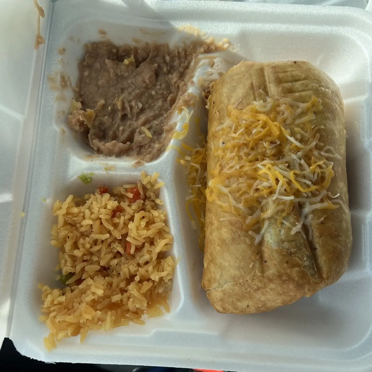 Ground Beef Chimichanga & Chicken Taco