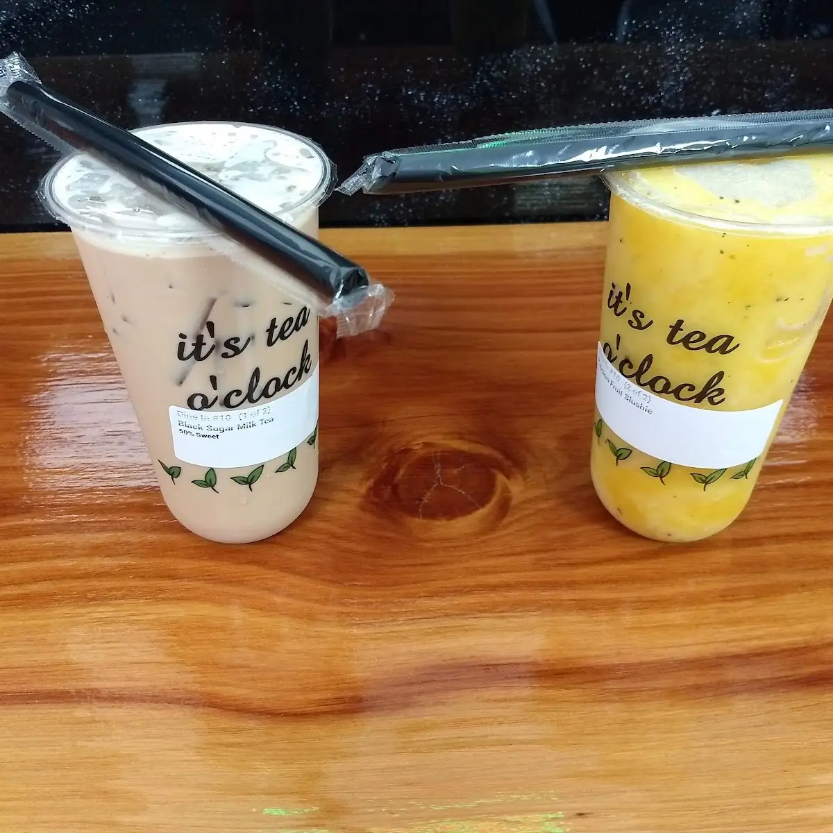 Right One Is Passion Fruit Smoothie Left One Is Closest to Black Sugar Milk Tea They Have