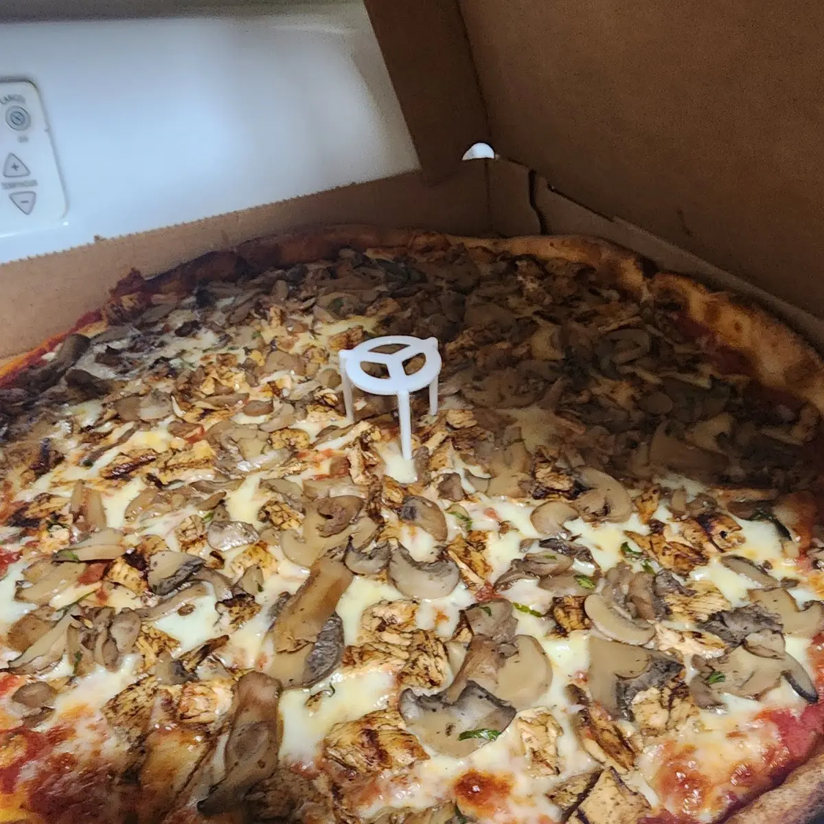 Grilled Chicken and Mushrooms Pizza