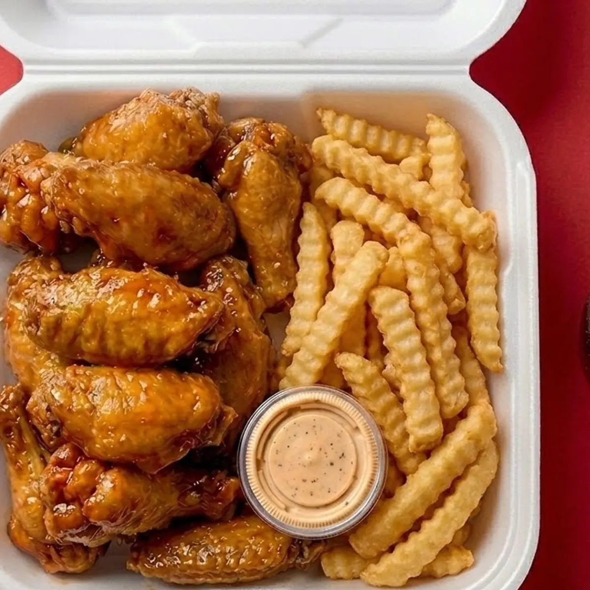 Buffalo Wings and Crispy Fries