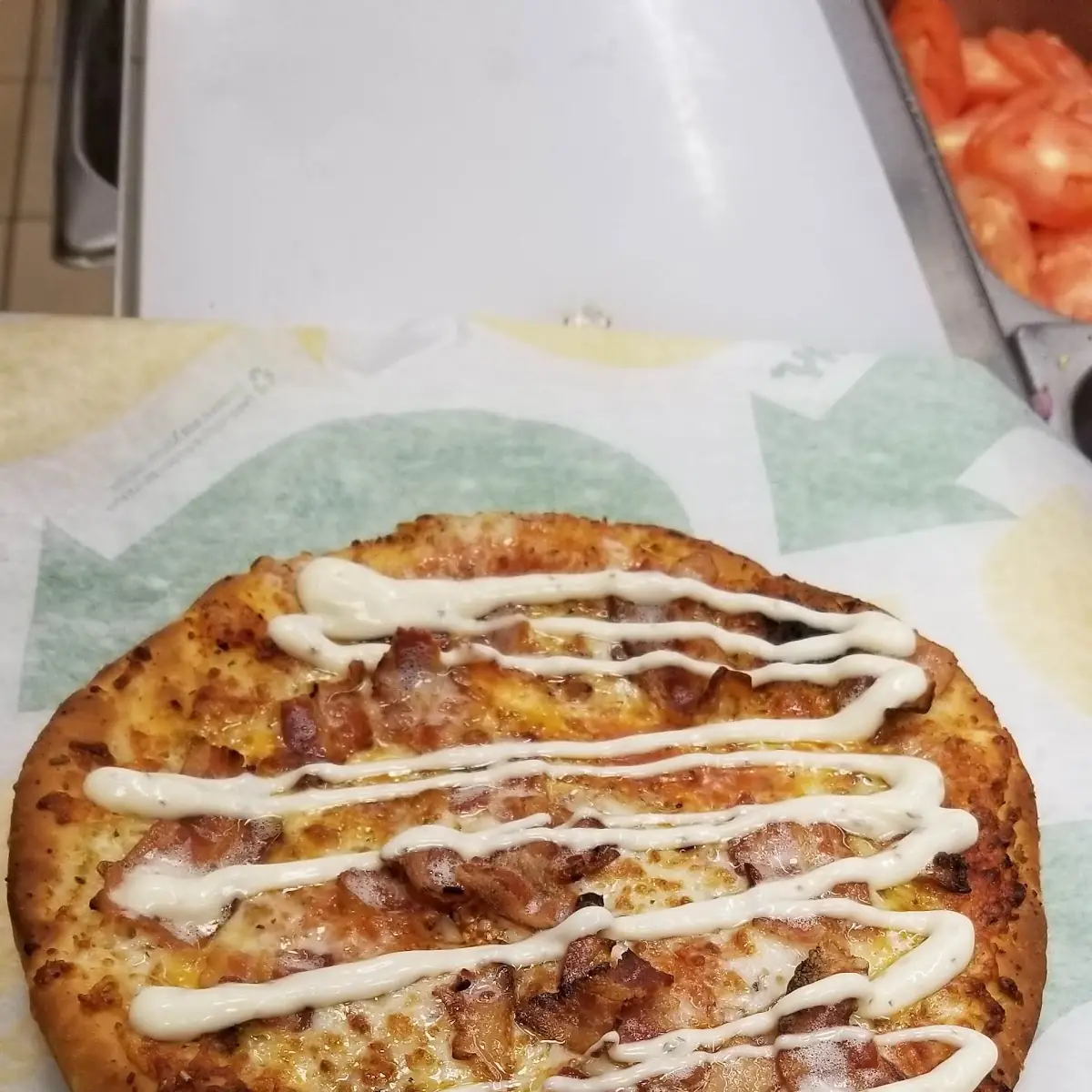 Pizza Bacon and Ranch Dressing